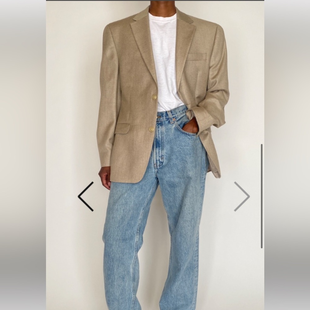 Vintage Oversized Beige Blazer